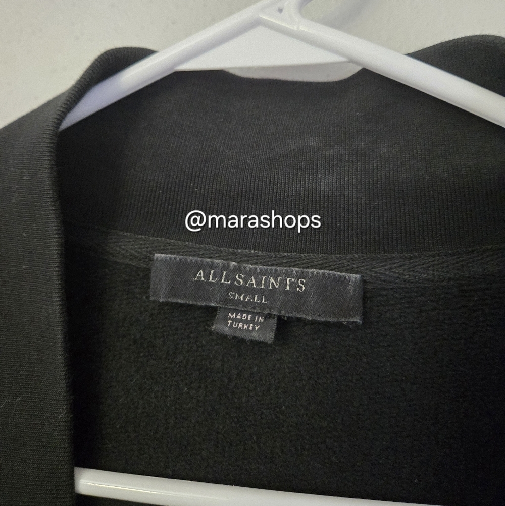 All Saints Drina Drape Jacket Black - Picture 3 of 6
